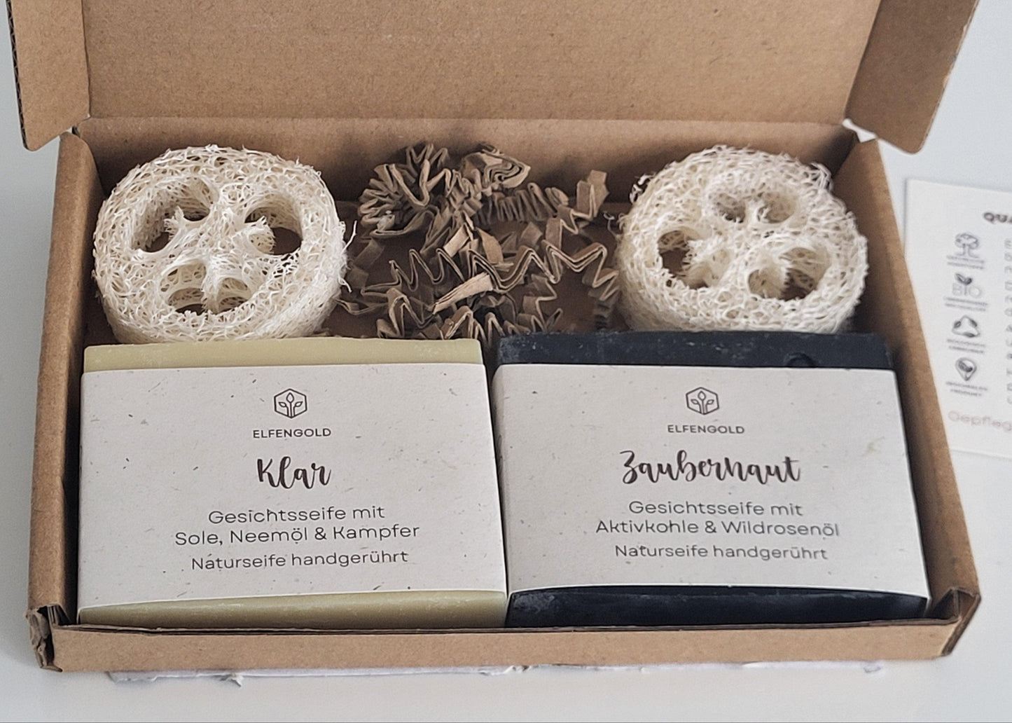 Seifenset Naturseife Premium mit luffascheiben Geschenk