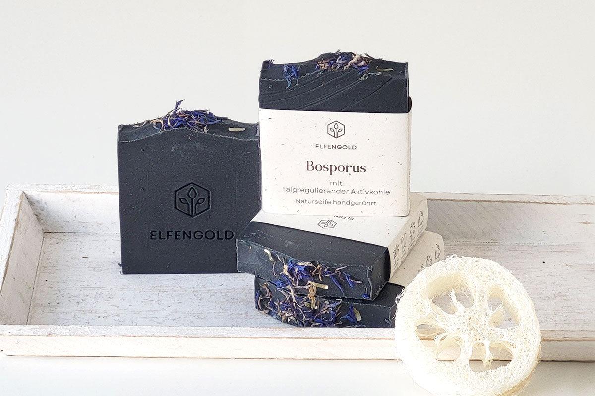 Borporus - Naturseife mit Aktivkohle und Bergamotte Duft