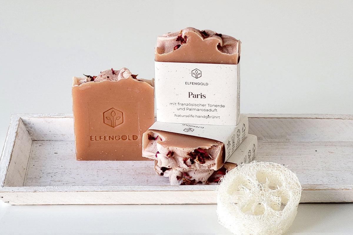 Paris - Naturseife mit Französischer Tonerde und Palmarosaduft